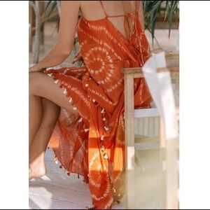 Tie-Dye Beach Maxi Dress/Cover-Up